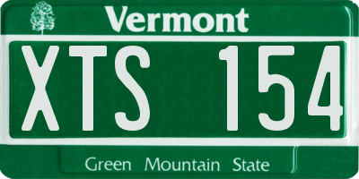 VT license plate XTS154