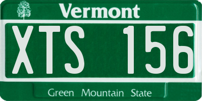 VT license plate XTS156