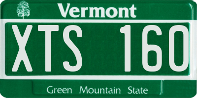 VT license plate XTS160