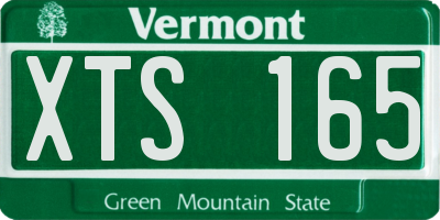 VT license plate XTS165