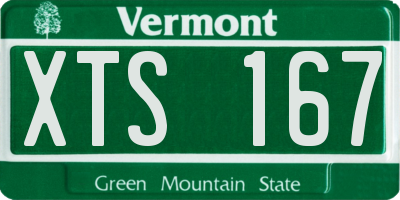 VT license plate XTS167