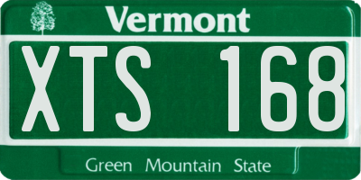 VT license plate XTS168