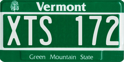 VT license plate XTS172
