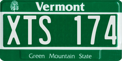 VT license plate XTS174