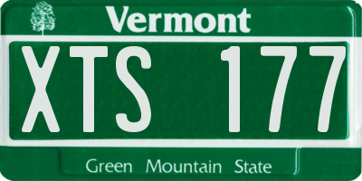 VT license plate XTS177