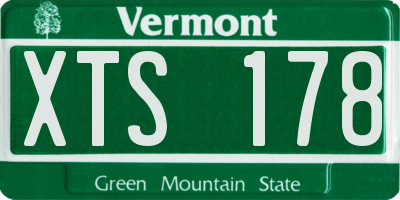 VT license plate XTS178