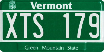 VT license plate XTS179
