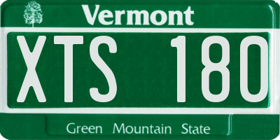 VT license plate XTS180