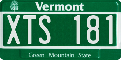 VT license plate XTS181