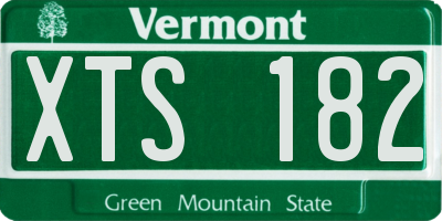 VT license plate XTS182