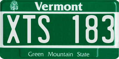 VT license plate XTS183