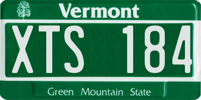 VT license plate XTS184