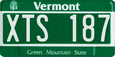 VT license plate XTS187