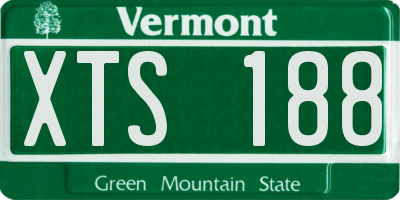 VT license plate XTS188