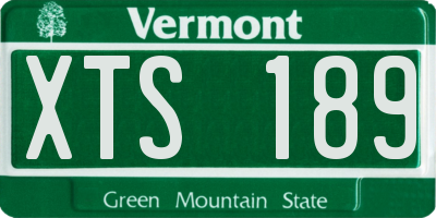 VT license plate XTS189