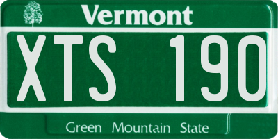 VT license plate XTS190