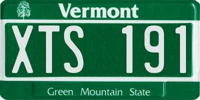 VT license plate XTS191