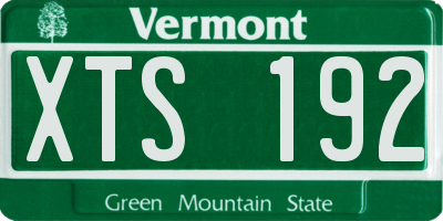 VT license plate XTS192