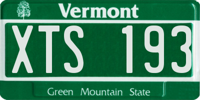 VT license plate XTS193