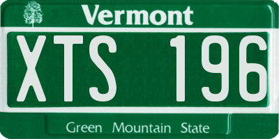 VT license plate XTS196