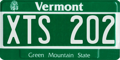 VT license plate XTS202