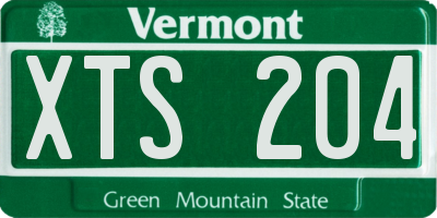 VT license plate XTS204