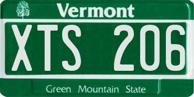 VT license plate XTS206