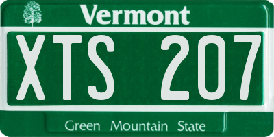 VT license plate XTS207