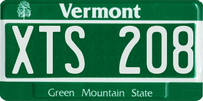 VT license plate XTS208