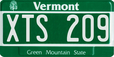 VT license plate XTS209