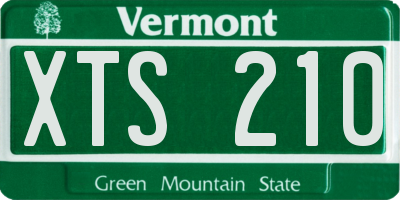 VT license plate XTS210