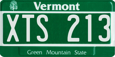 VT license plate XTS213