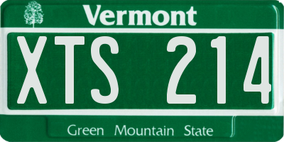 VT license plate XTS214