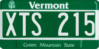 VT license plate XTS215