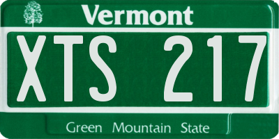 VT license plate XTS217