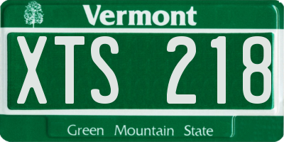 VT license plate XTS218