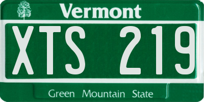 VT license plate XTS219