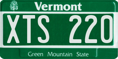 VT license plate XTS220