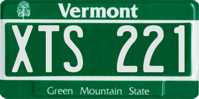 VT license plate XTS221