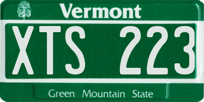 VT license plate XTS223