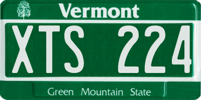 VT license plate XTS224