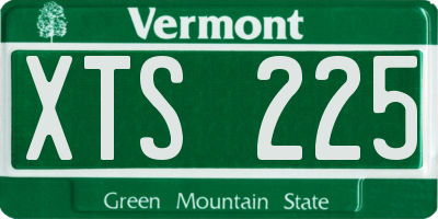 VT license plate XTS225