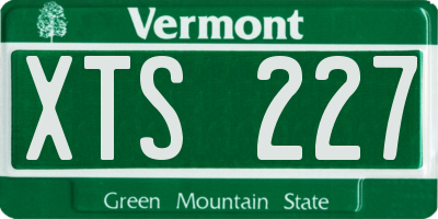VT license plate XTS227