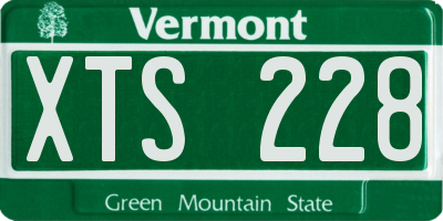 VT license plate XTS228