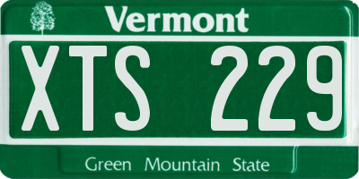 VT license plate XTS229