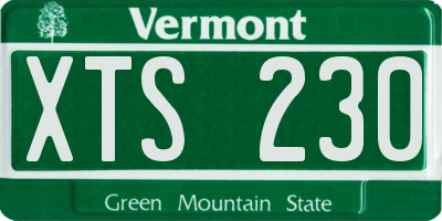 VT license plate XTS230