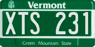 VT license plate XTS231