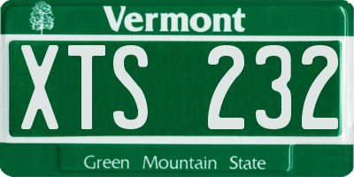 VT license plate XTS232