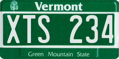 VT license plate XTS234