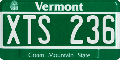 VT license plate XTS236
